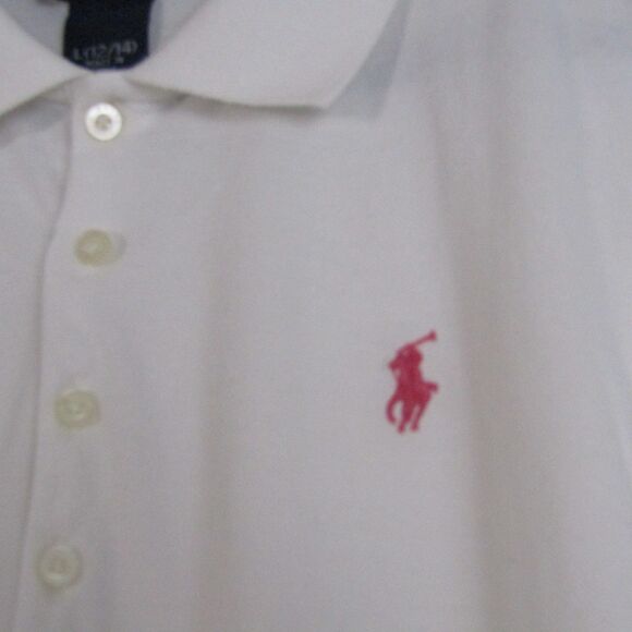 Ralph Lauren Girls Polo Dress 12/14 White Ruffles Preppy Old Money Pony Academia - Picture 6 of 13